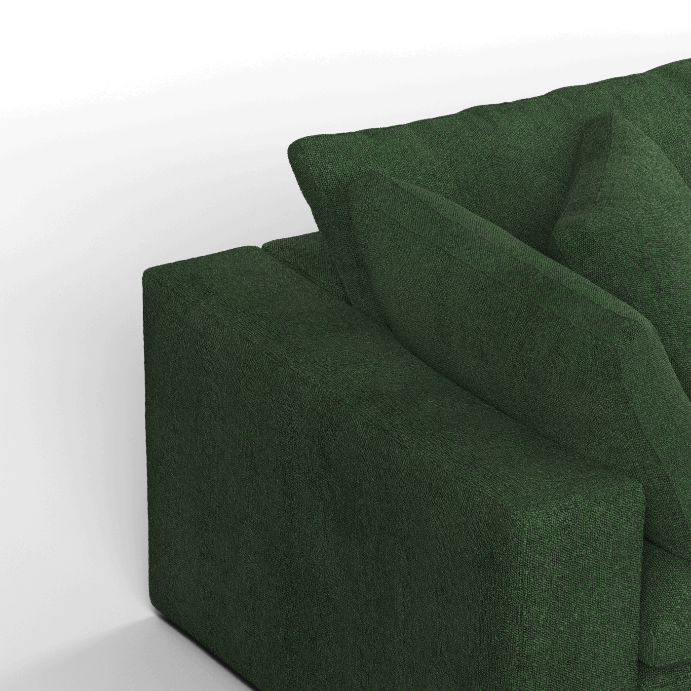 Canapé d'angle modulable Ari avec pouf - Large choix de tissus
