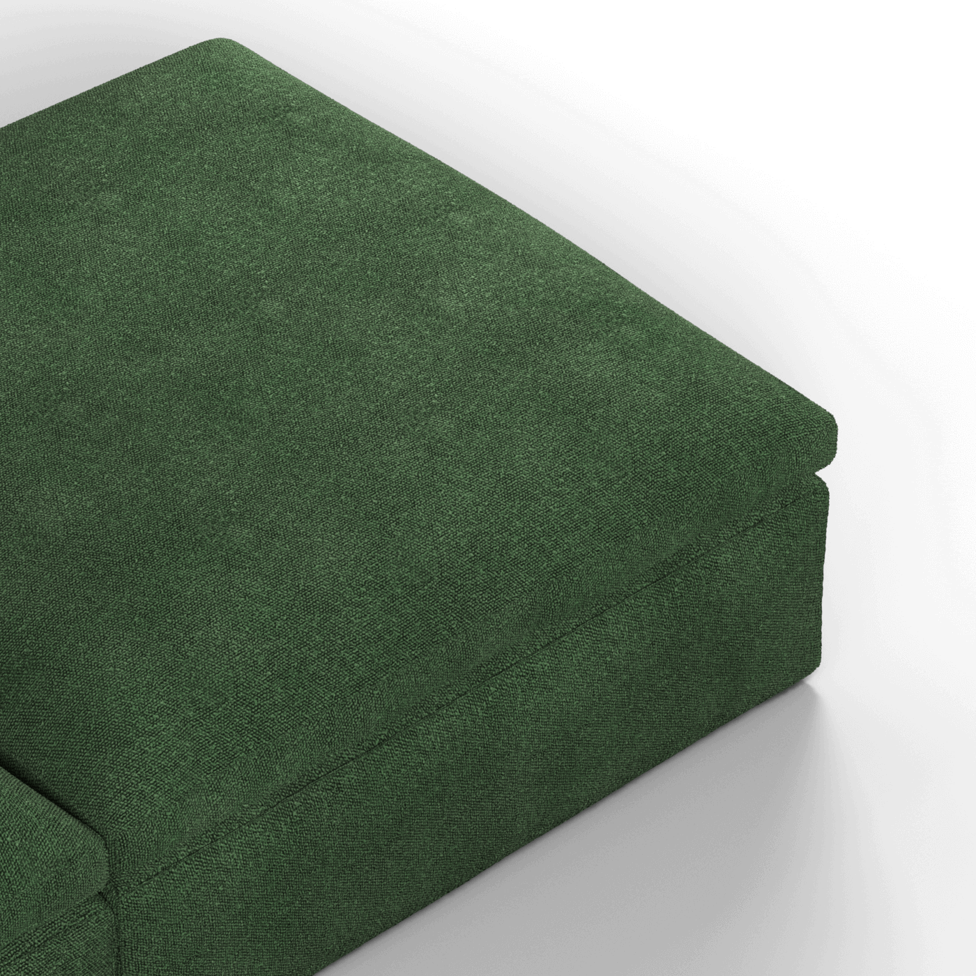 Canapé d'angle modulable Ari avec pouf - Large choix de tissus