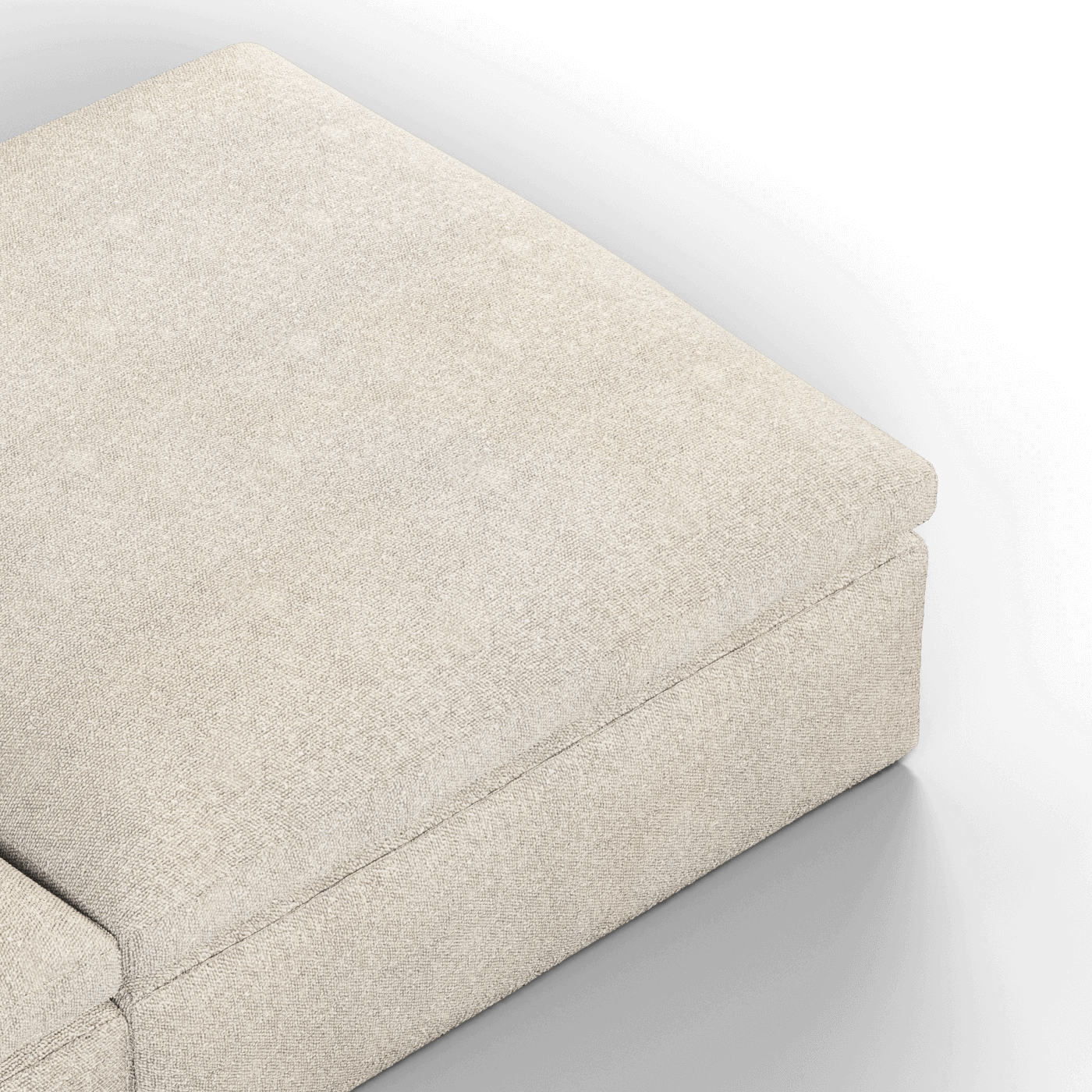 Canapé d'angle modulable Ari avec pouf - Large choix de tissus