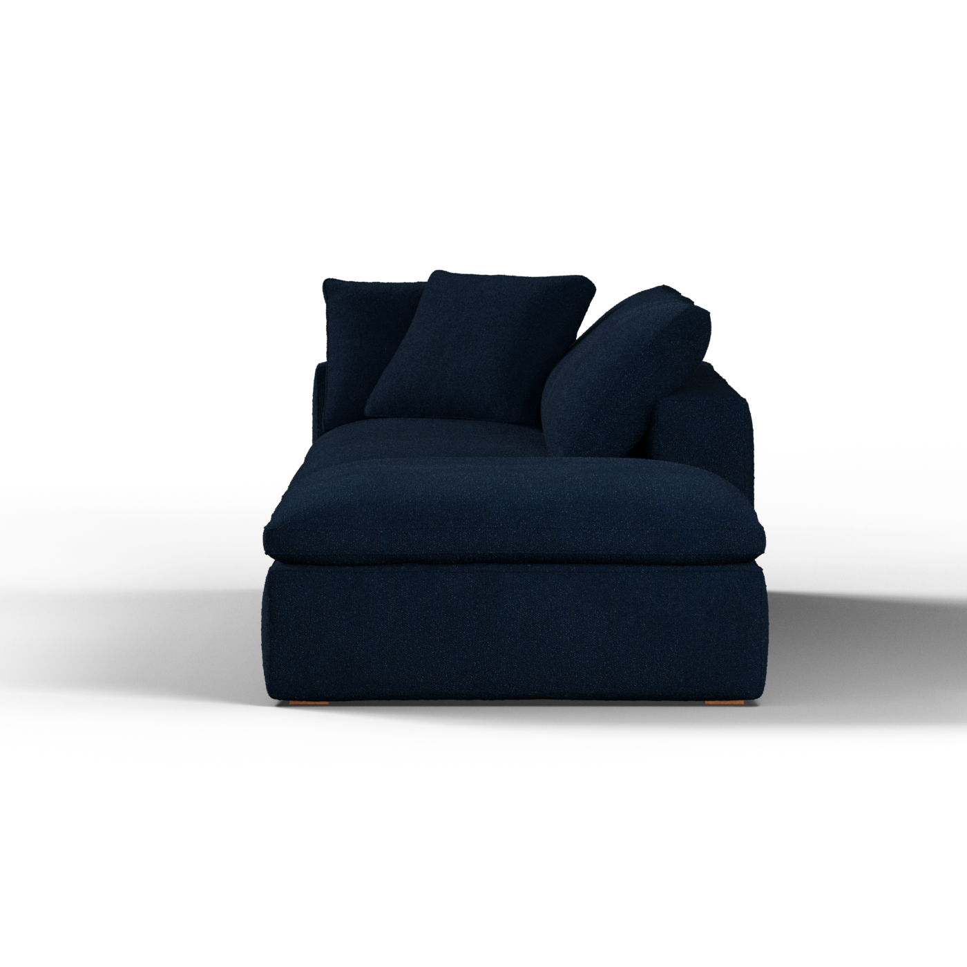 Canapé d'angle modulable Ari avec pouf - Large choix de tissus