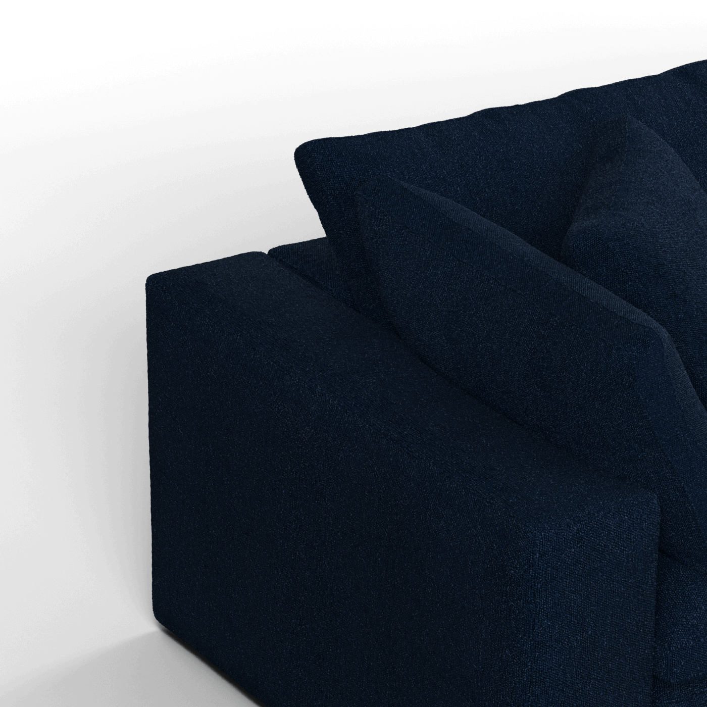Canapé d'angle modulable Ari avec pouf - Large choix de tissus