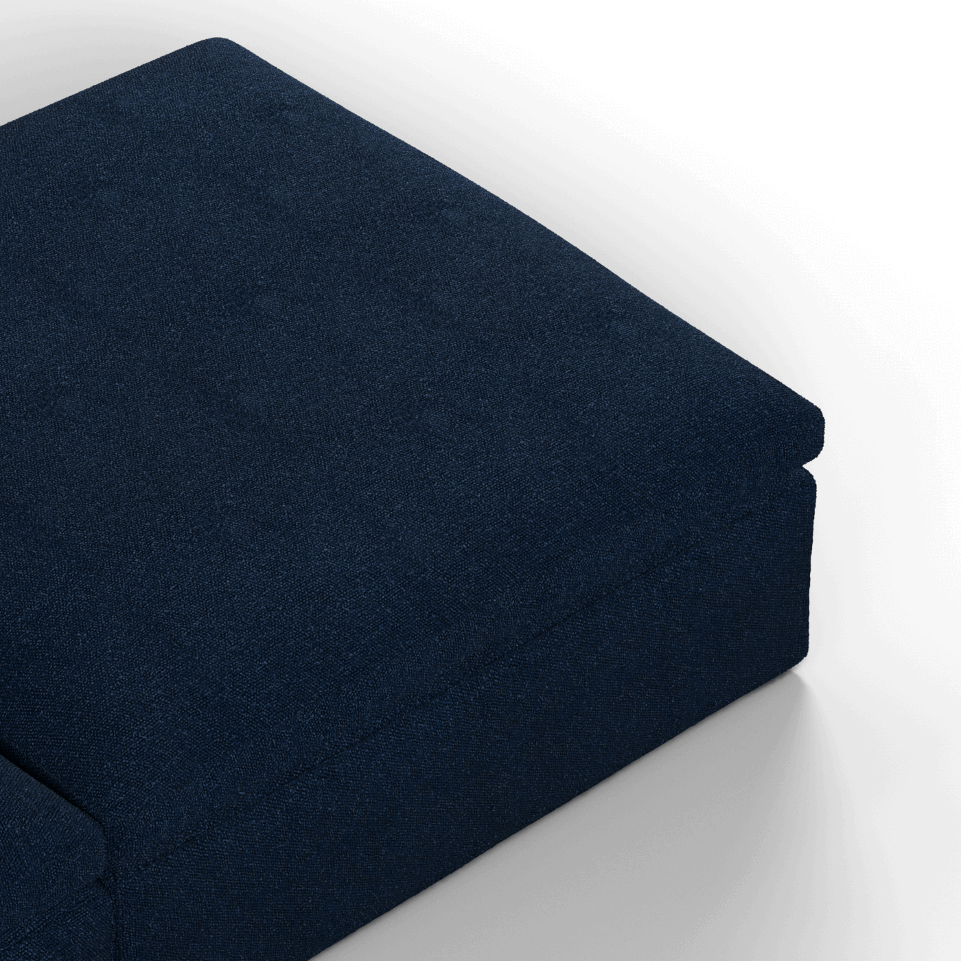Canapé d'angle modulable Ari avec pouf - Large choix de tissus