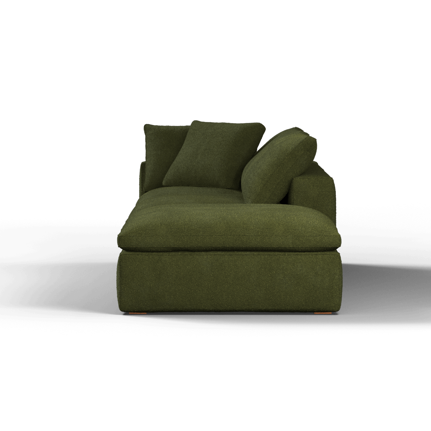 Canapé d'angle modulable Ari avec pouf - Large choix de tissus