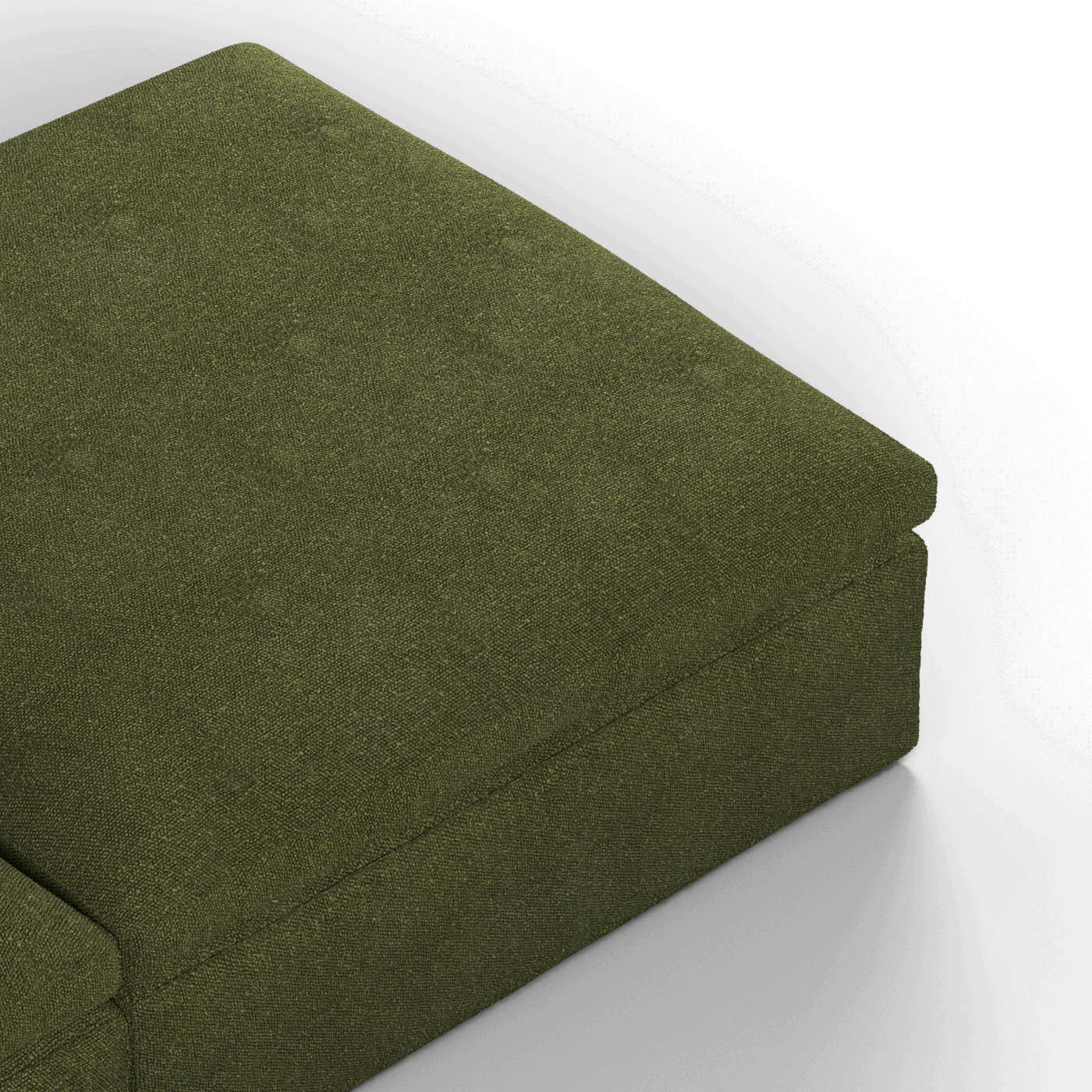 Canapé d'angle modulable Ari avec pouf - Large choix de tissus