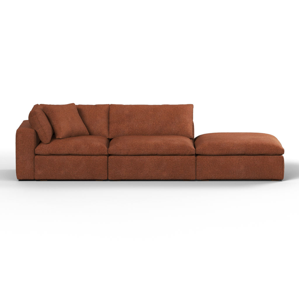 Ari modular corner Sofa with pouffe