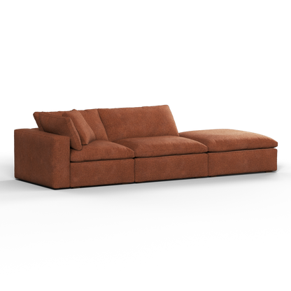 Ari modular corner Sofa with pouffe