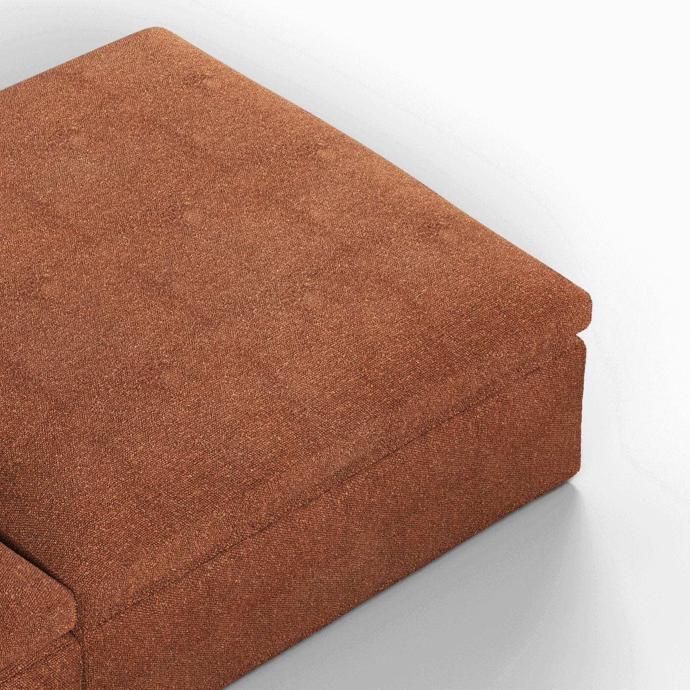 Canapé d'angle modulable Ari avec pouf - Large choix de tissus
