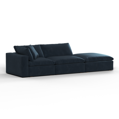 Ari modular corner Sofa with pouffe