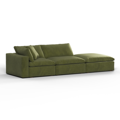 Ari modular corner Sofa with pouffe