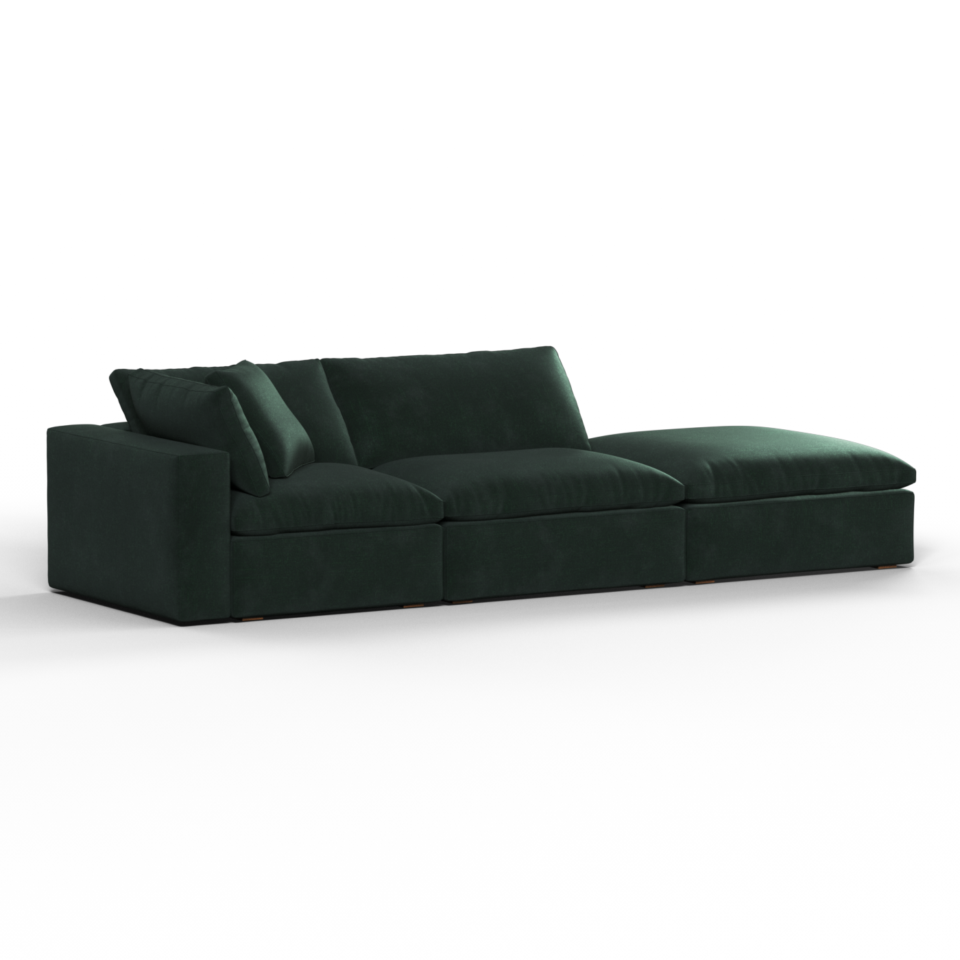 Ari modular corner Sofa with pouffe - Wide fabric range