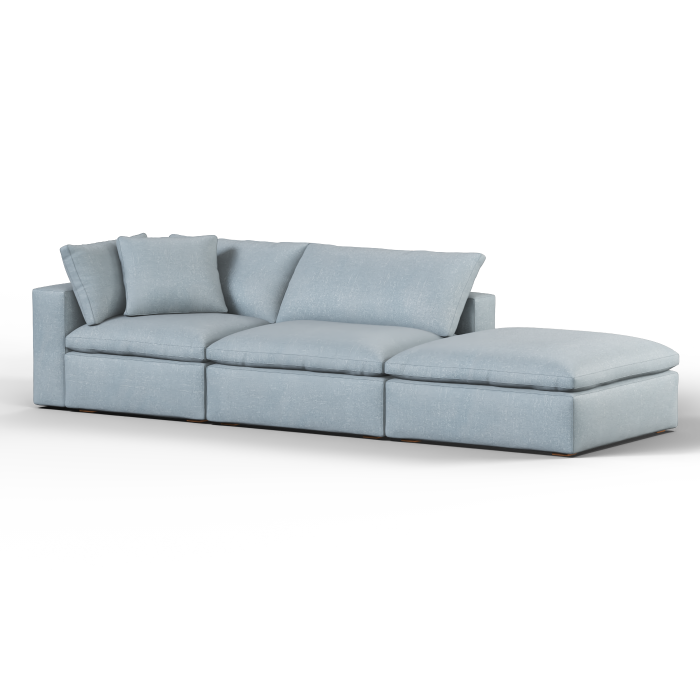 Ari modular corner Sofa with pouffe - Wide fabric range