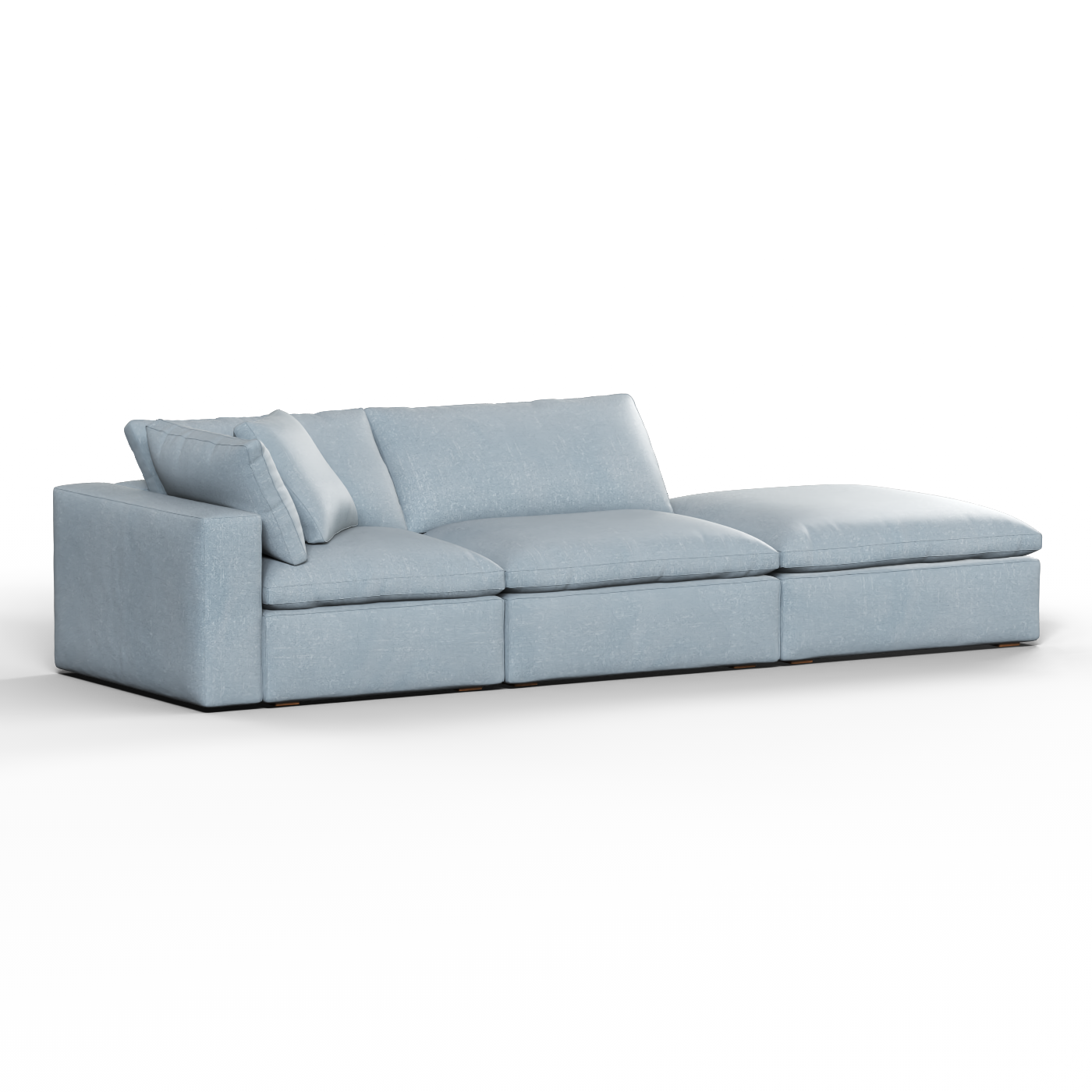 Ari modular corner Sofa with pouffe - Wide fabric range
