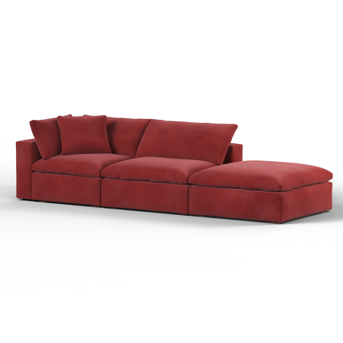 Ari modular corner Sofa with pouffe - Wide fabric range