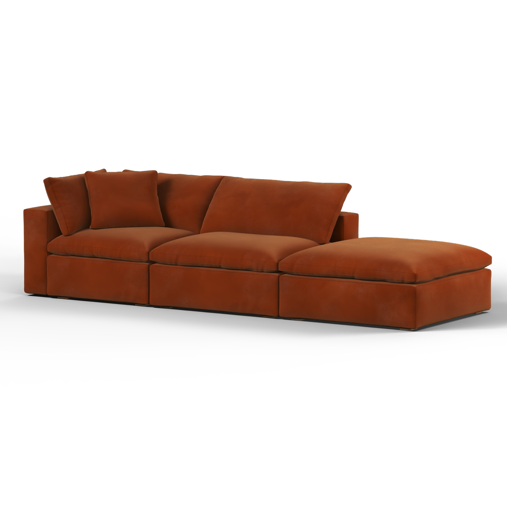 Ari modular corner Sofa with pouffe