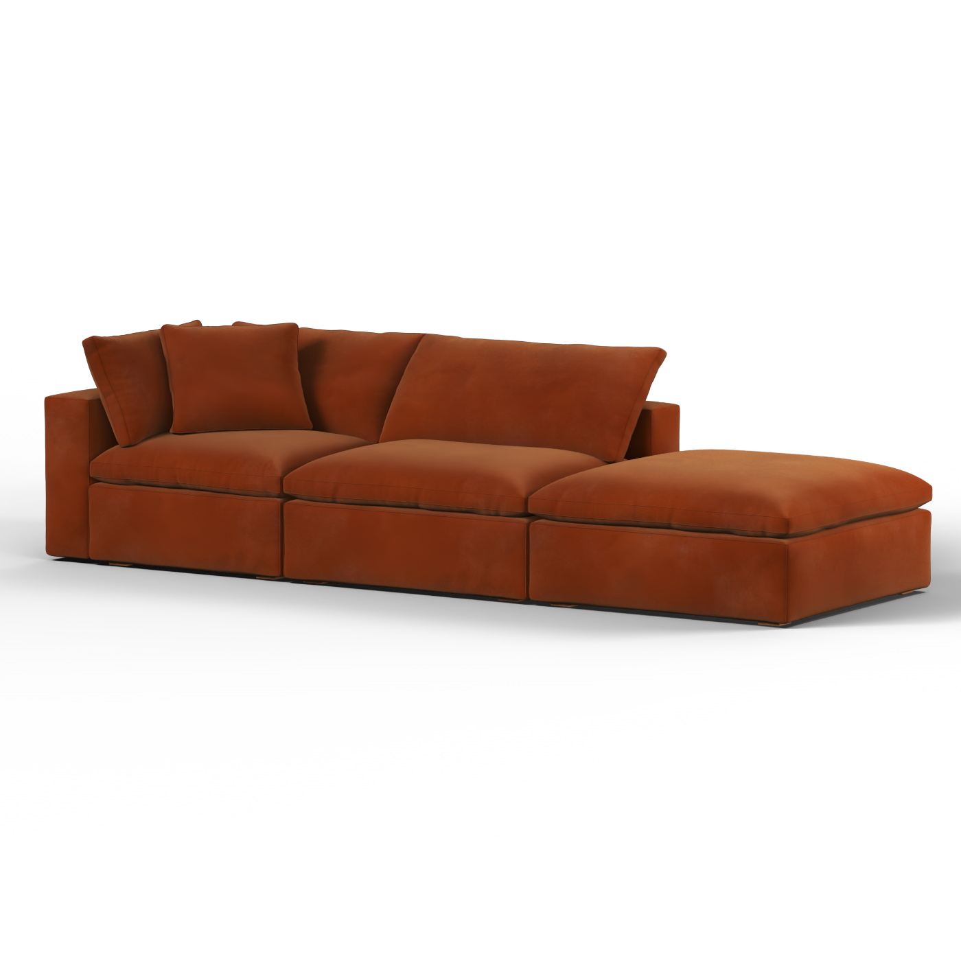 Ari modular corner Sofa with pouffe - Wide fabric range