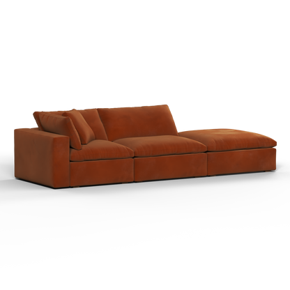 Ari modular corner Sofa with pouffe