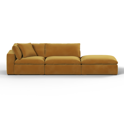 Ari modular corner Sofa with pouffe