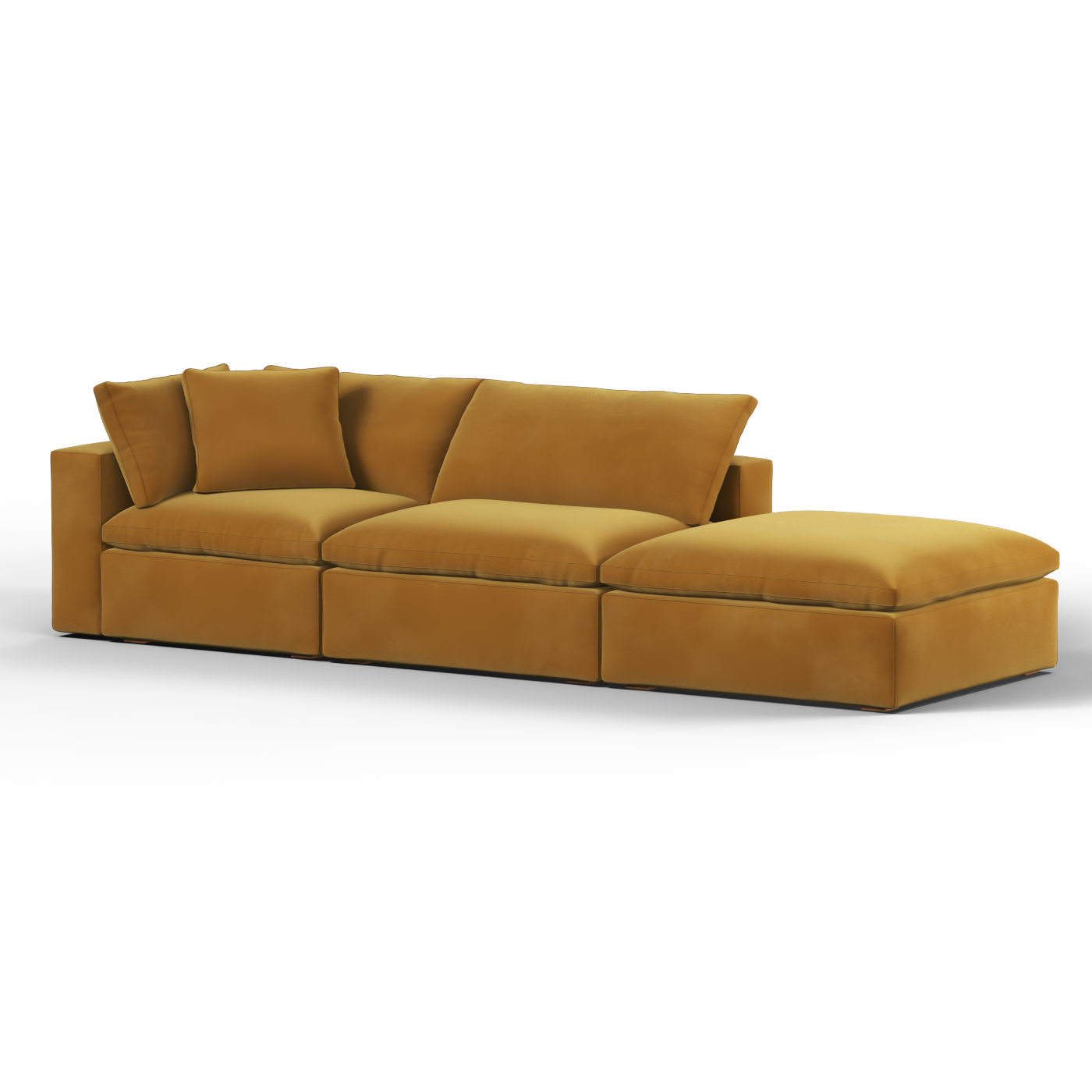 Ari modular corner Sofa with pouffe - Wide fabric range