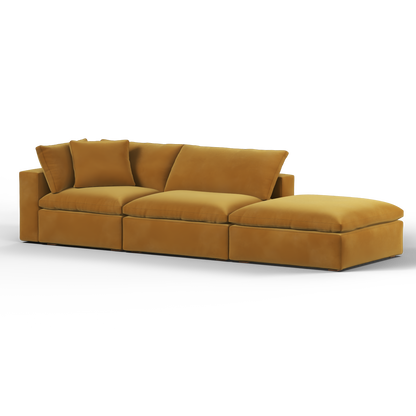 Ari modular corner Sofa with pouffe