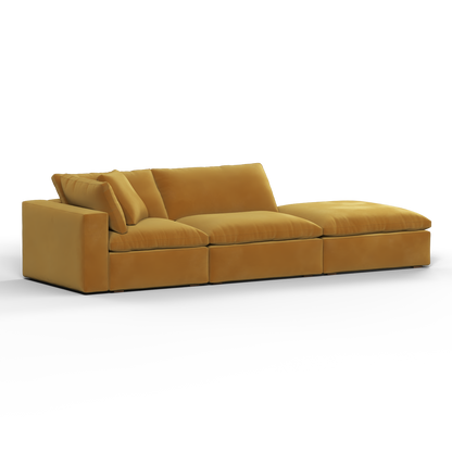 Ari modular corner Sofa with pouffe