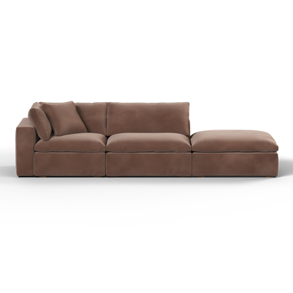 Ari modular corner Sofa with pouffe