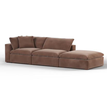 Ari modular corner Sofa with pouffe