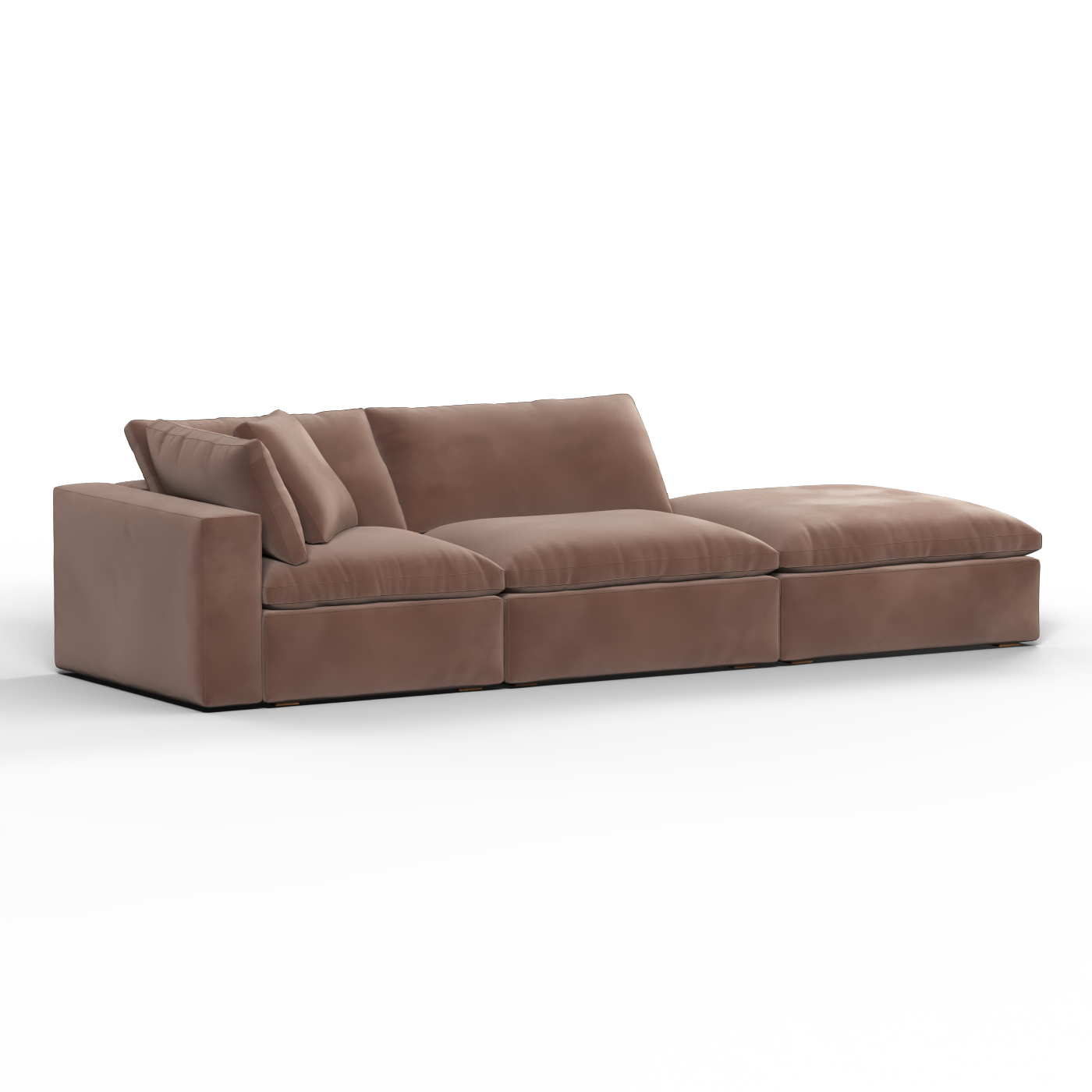 Ari modular corner Sofa with pouffe - Wide fabric range