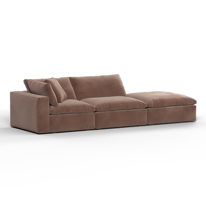 Ari modular corner Sofa with pouffe