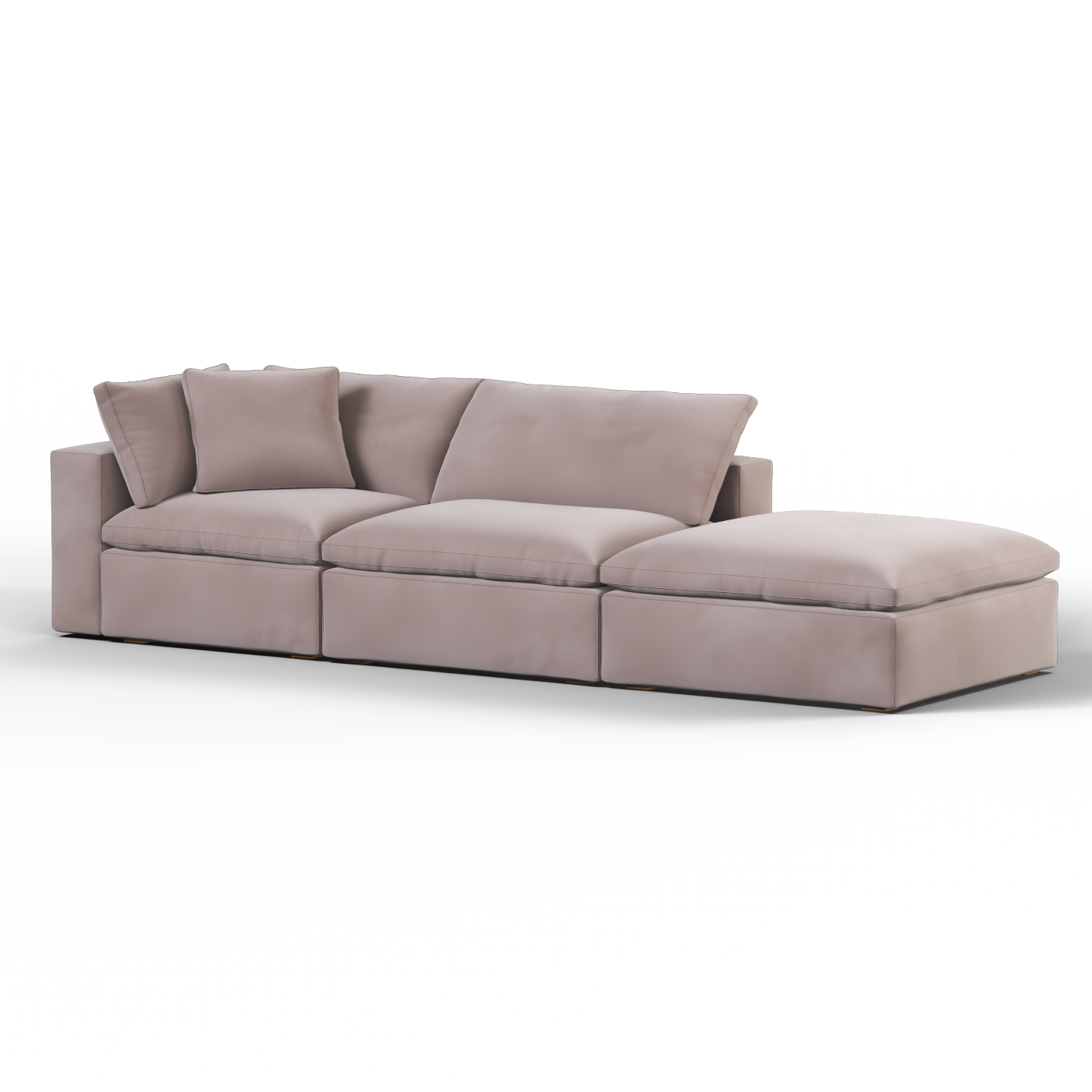 Ari modular corner Sofa with pouffe - Wide fabric range
