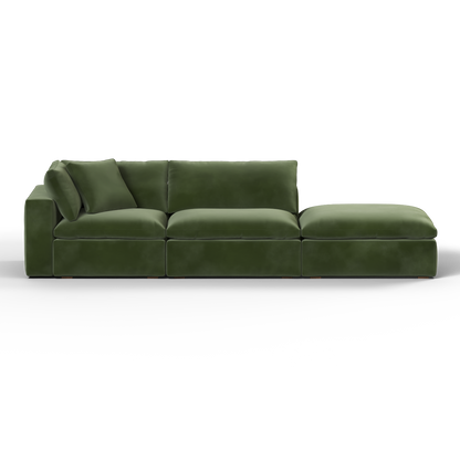 Ari modular corner Sofa with pouffe