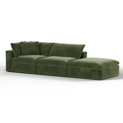 Ari modular corner Sofa with pouffe