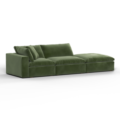 Ari modular corner Sofa with pouffe