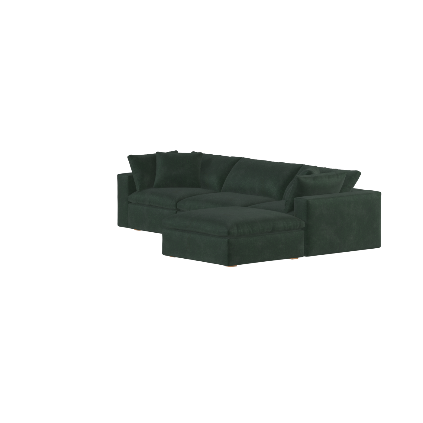Canapé d'angle modulaire trois places Ari avec personnalisation complète du tissu