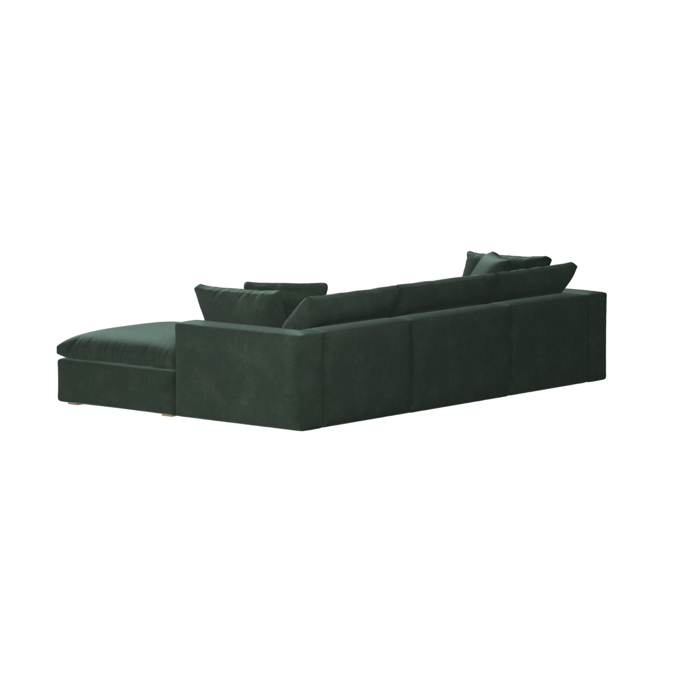 Canapé d'angle modulaire trois places Ari avec personnalisation complète du tissu