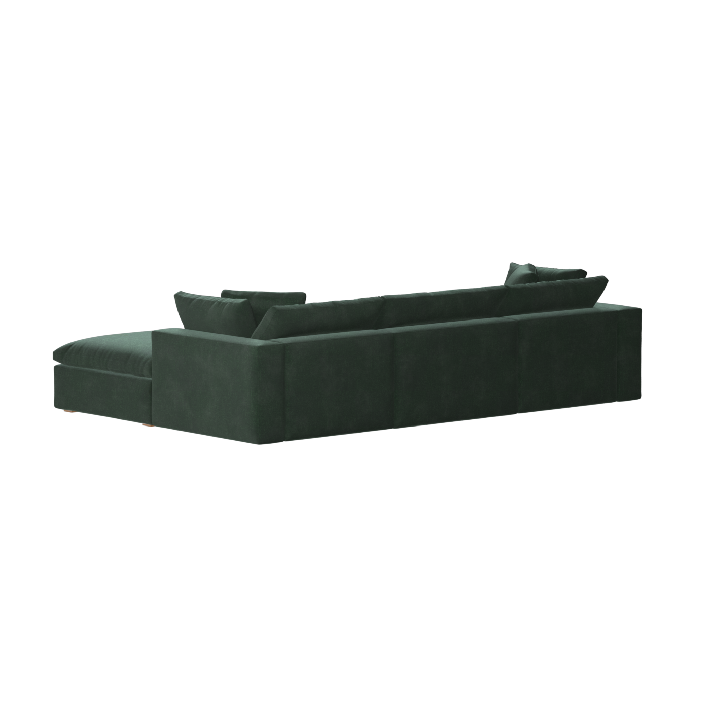 Canapé d'angle modulaire trois places Ari avec personnalisation complète du tissu