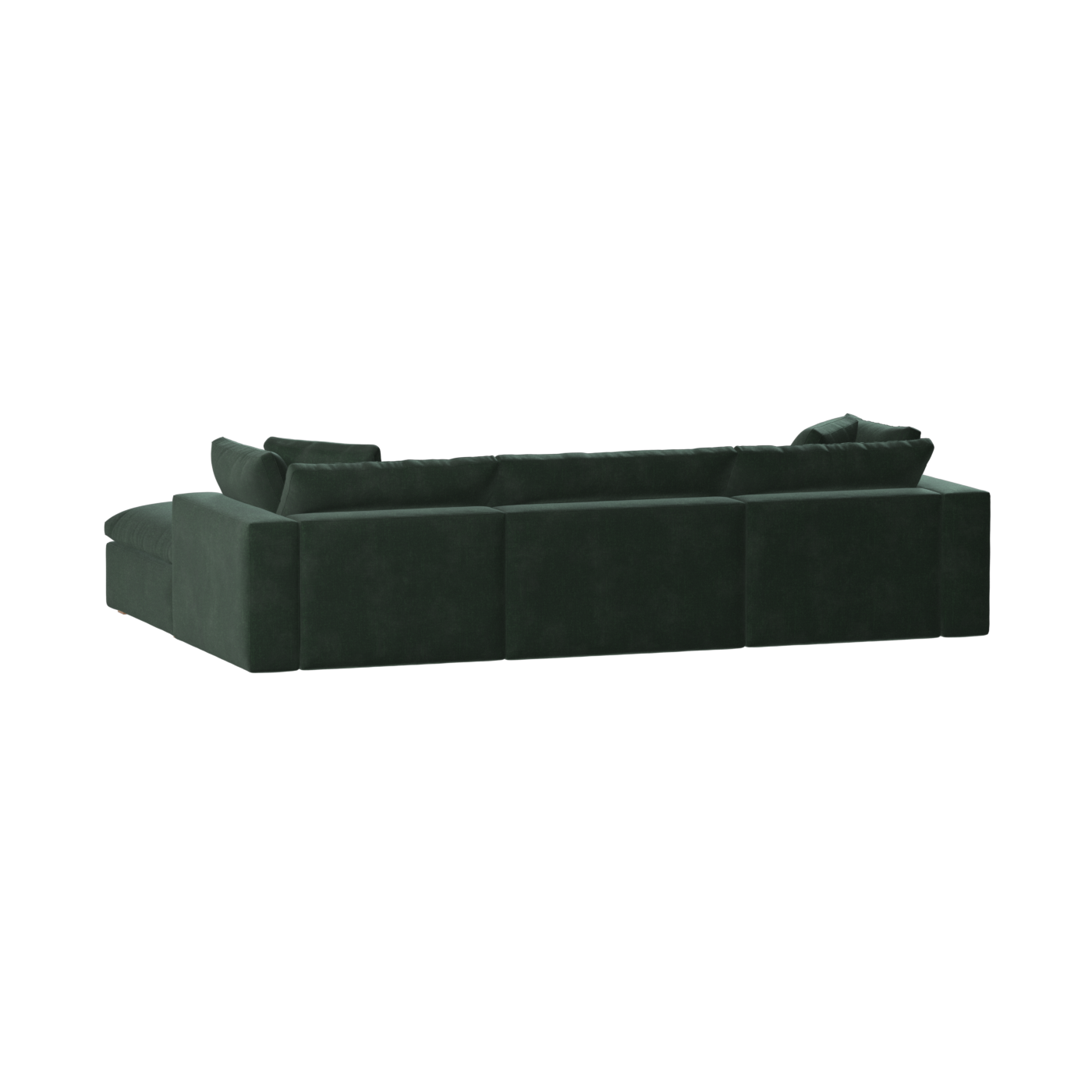 Canapé d'angle modulaire trois places Ari avec personnalisation complète du tissu