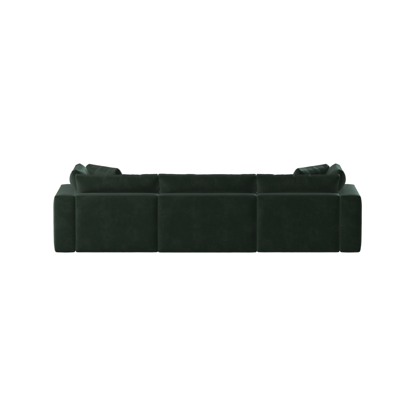 Canapé d'angle modulaire trois places Ari avec personnalisation complète du tissu