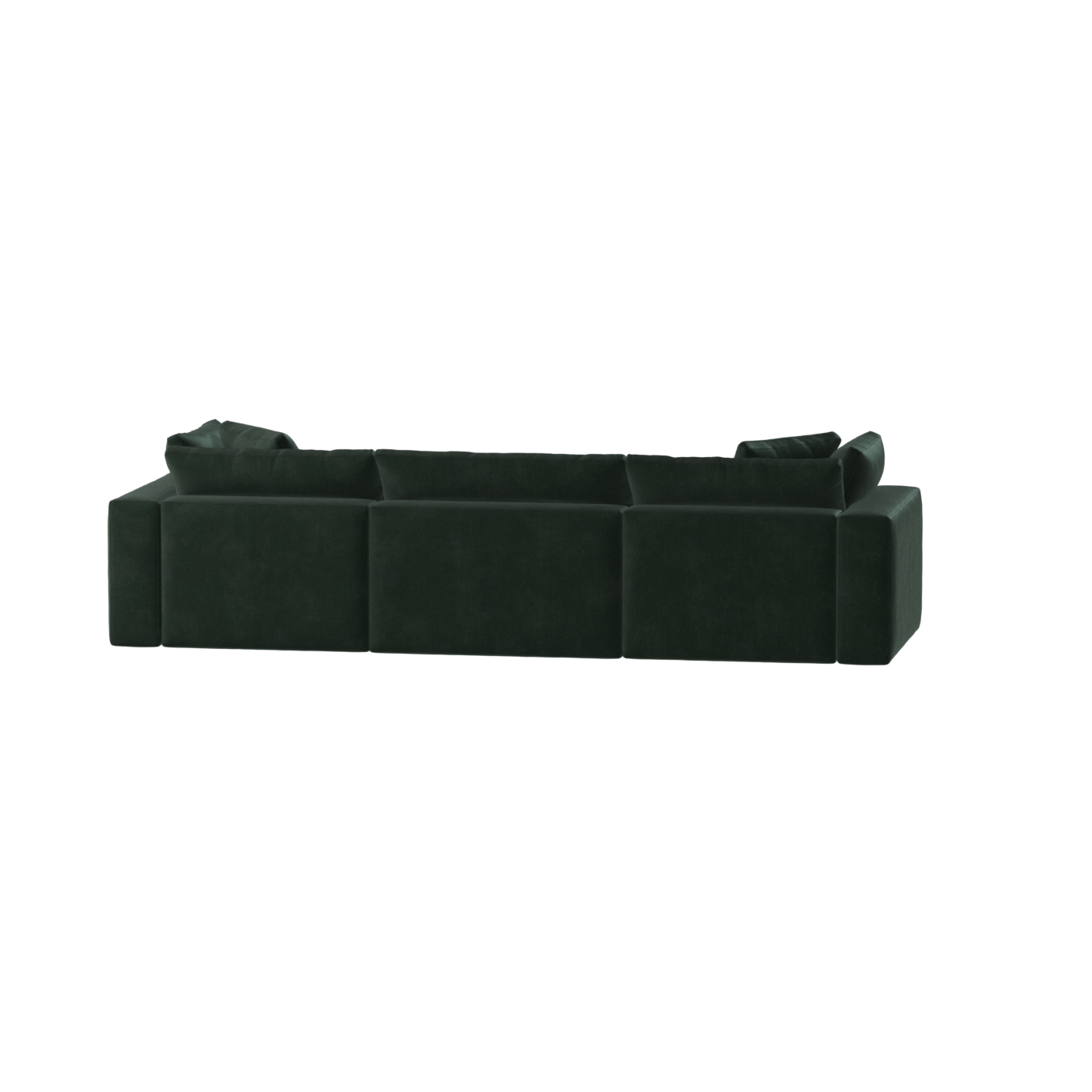 Canapé d'angle modulaire trois places Ari avec personnalisation complète du tissu