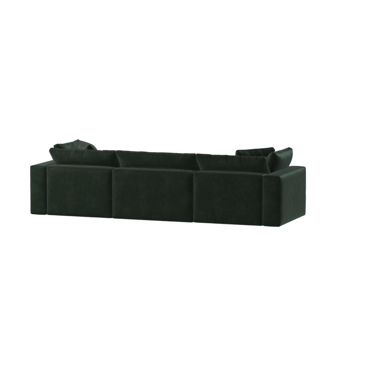 Canapé d'angle modulaire trois places Ari avec personnalisation complète du tissu
