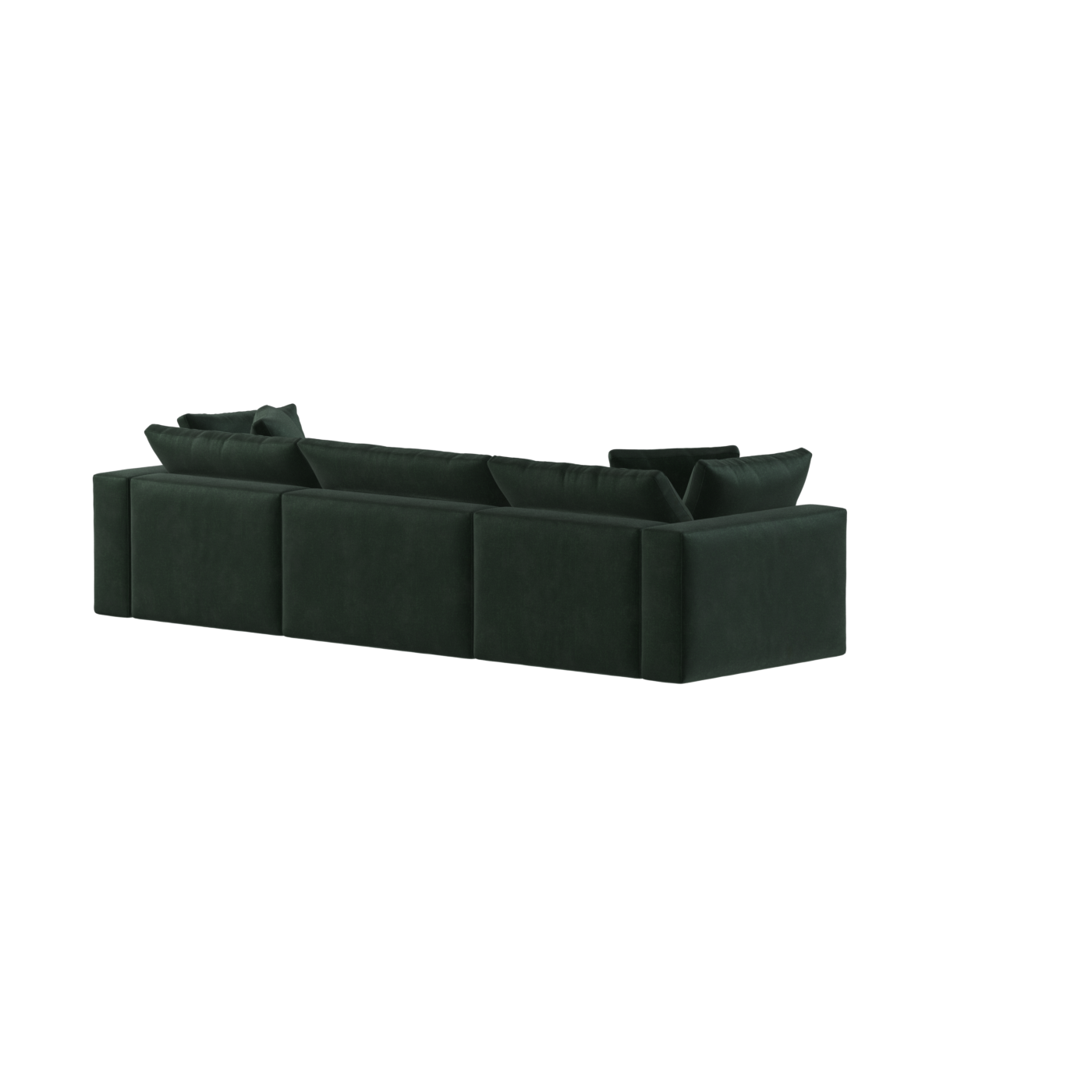Canapé d'angle modulaire trois places Ari avec personnalisation complète du tissu