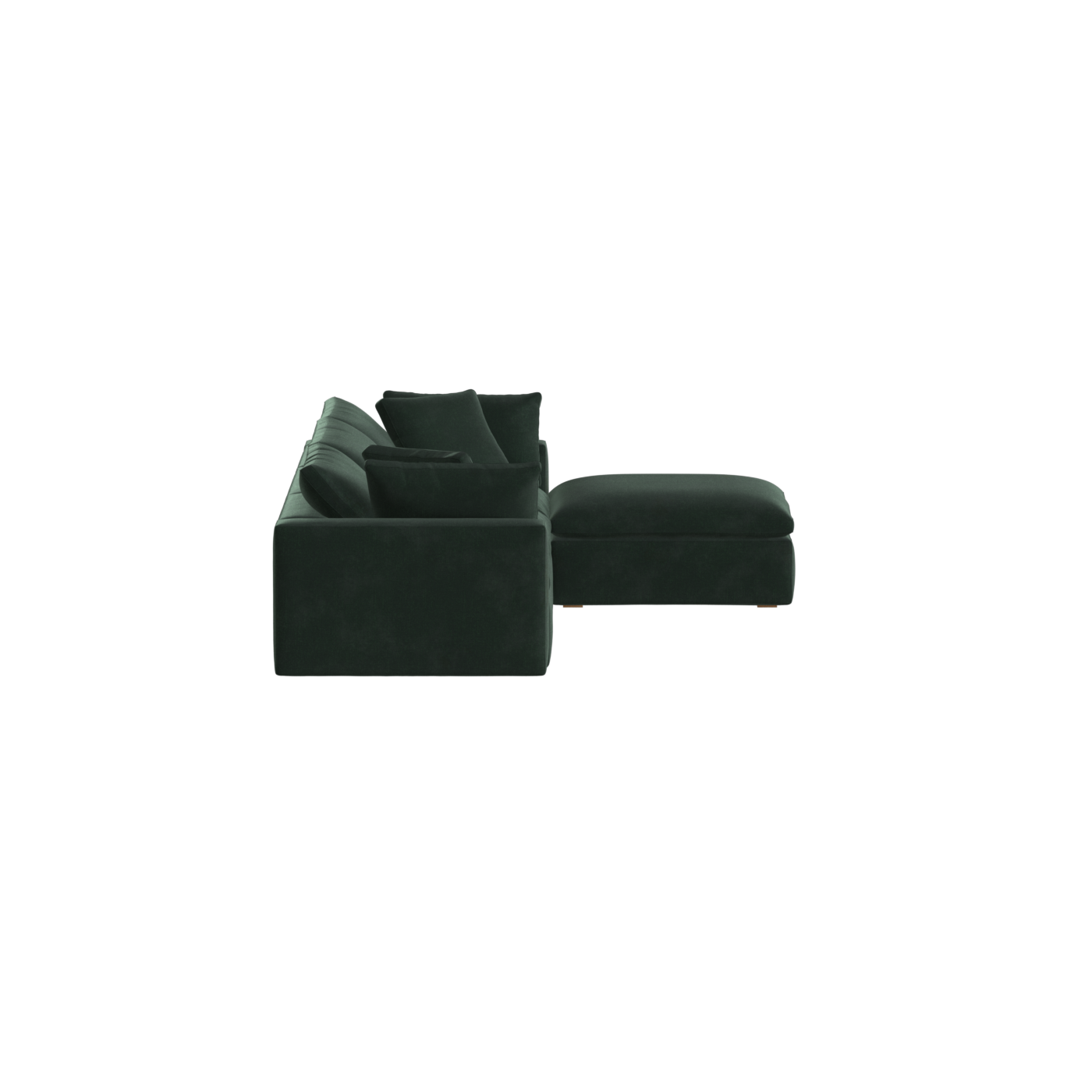 Canapé d'angle modulaire trois places Ari avec personnalisation complète du tissu