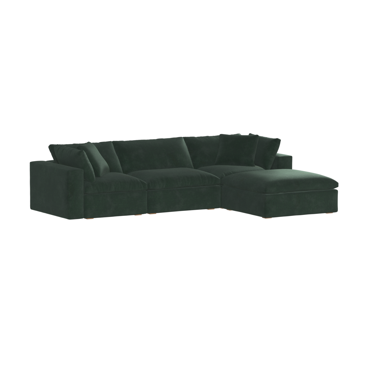 Canapé d'angle modulaire trois places Ari avec personnalisation complète du tissu