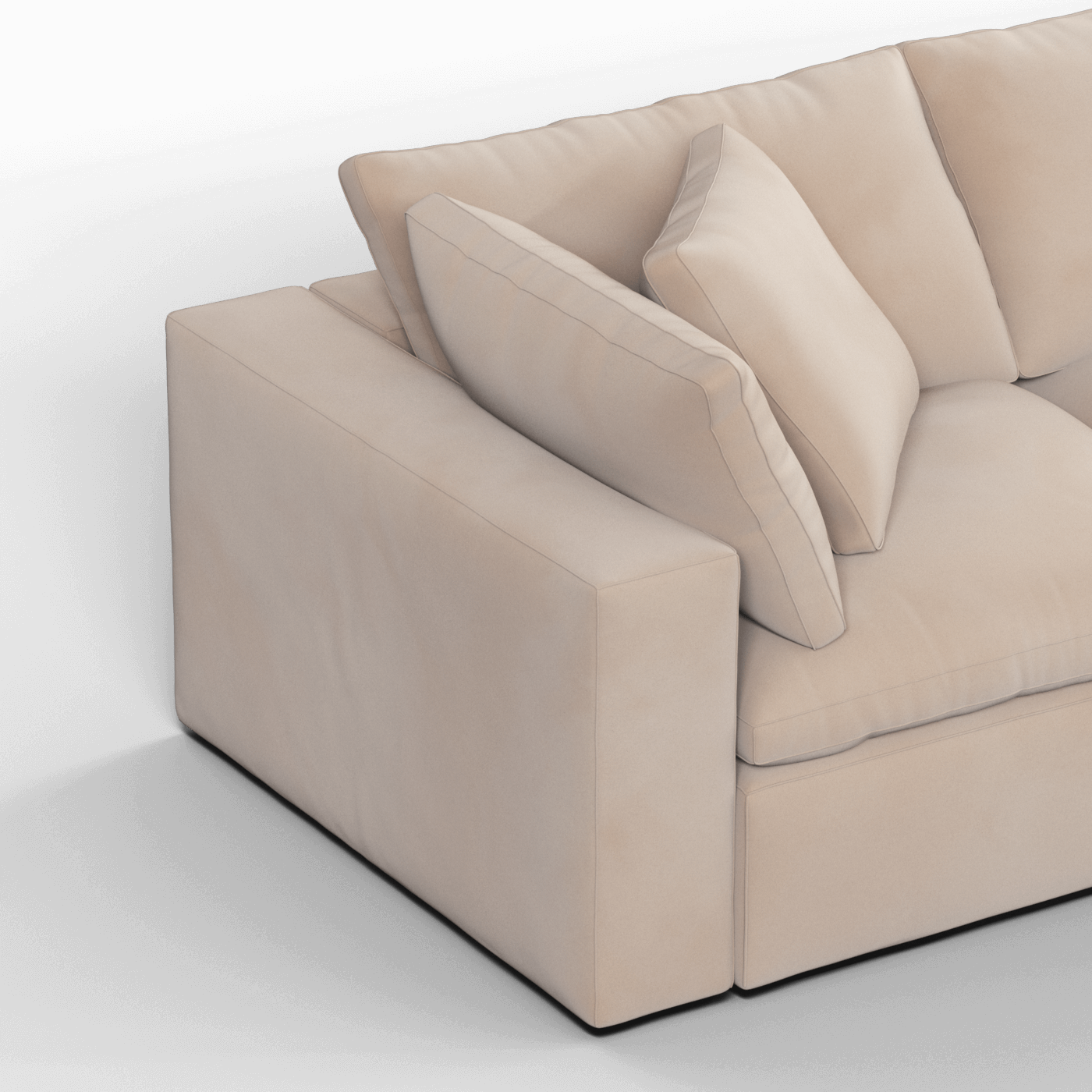 Ari three seater modular corner Sofa With Full Fabric Customisation