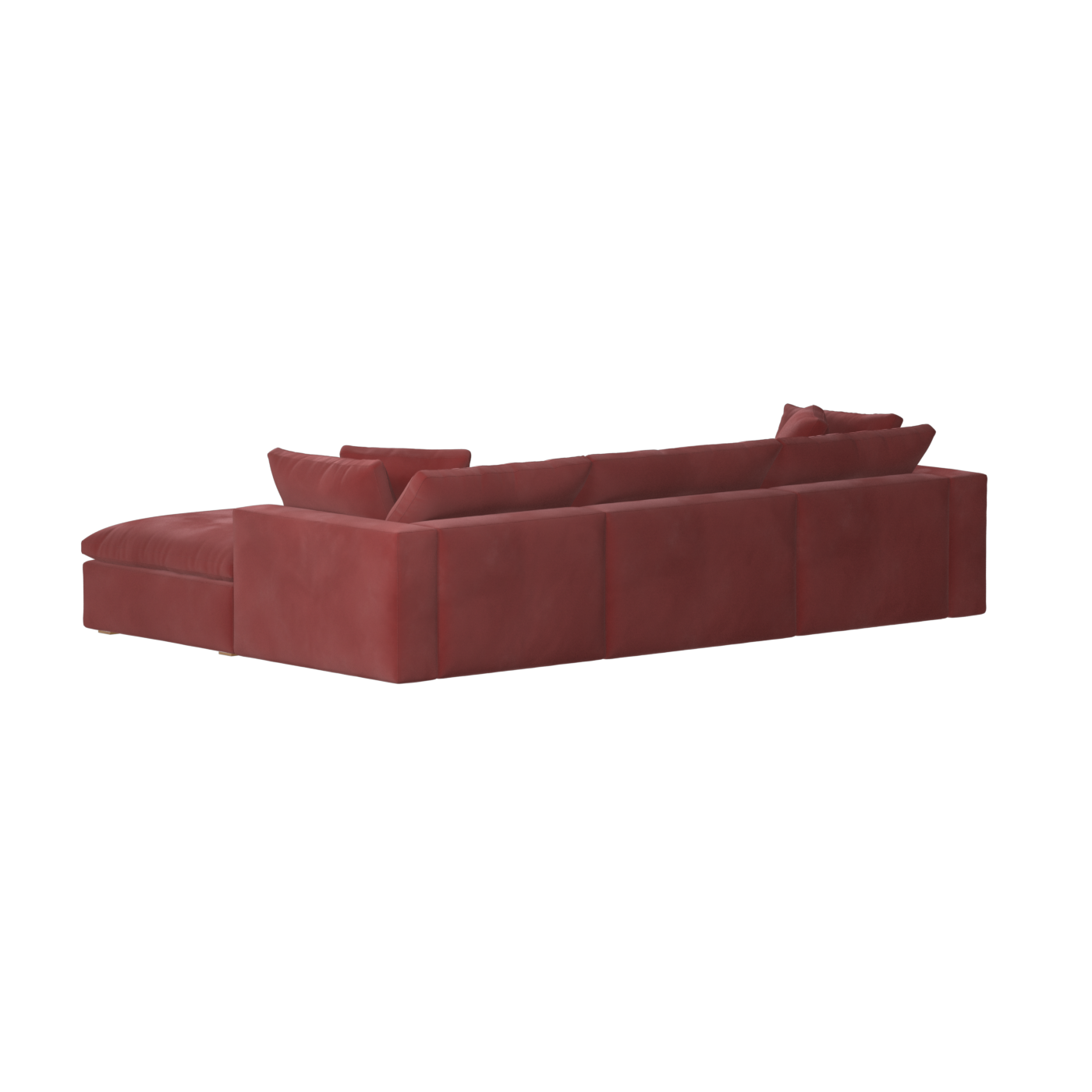 Canapé d'angle modulaire trois places Ari avec personnalisation complète du tissu
