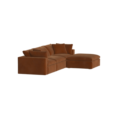 Ari three seater modular corner Sofa With Full Fabric Customisation