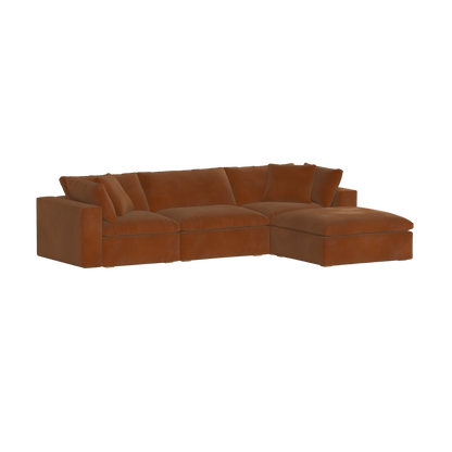 Ari three seater modular corner Sofa With Full Fabric Customisation