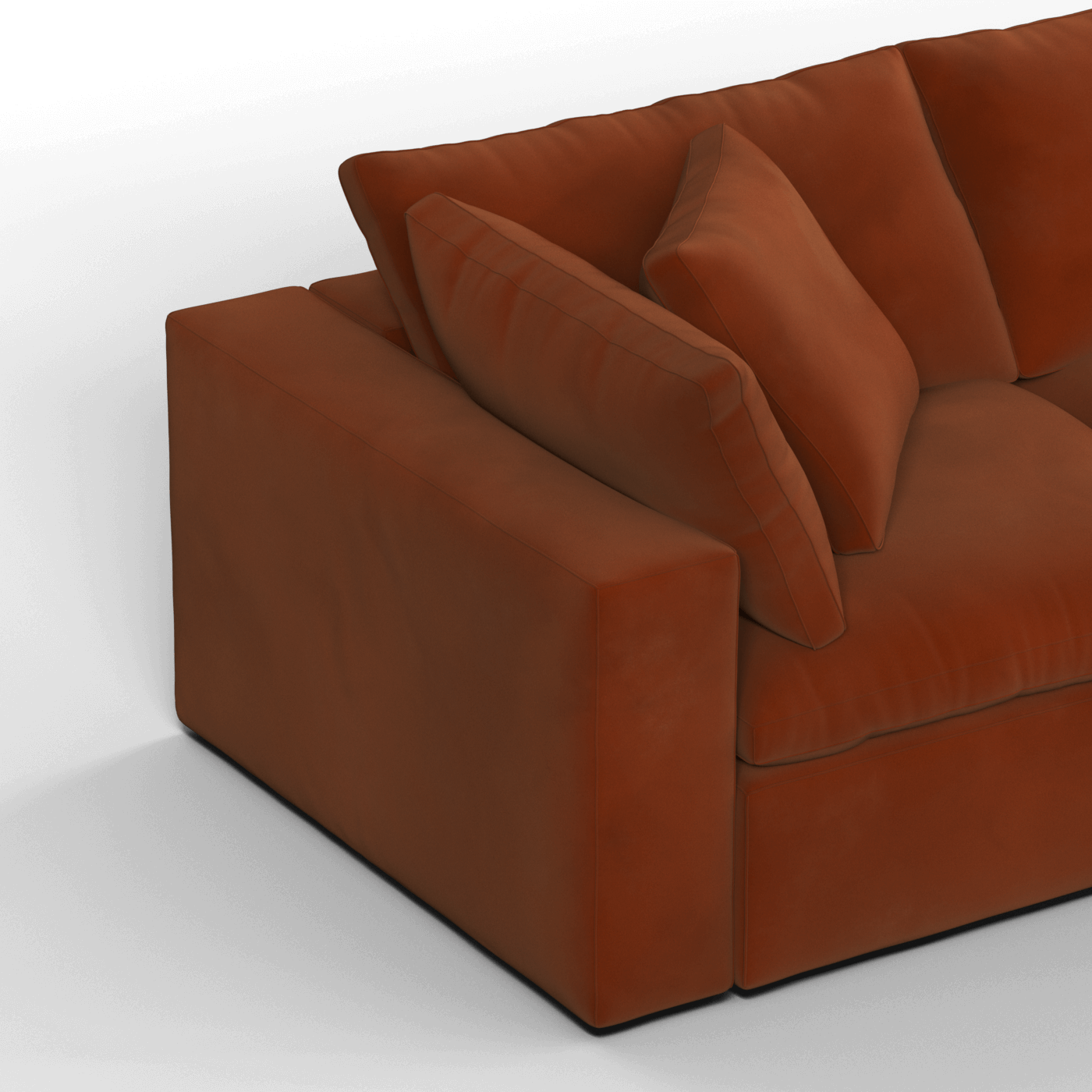 Ari three seater modular corner Sofa With Full Fabric Customisation