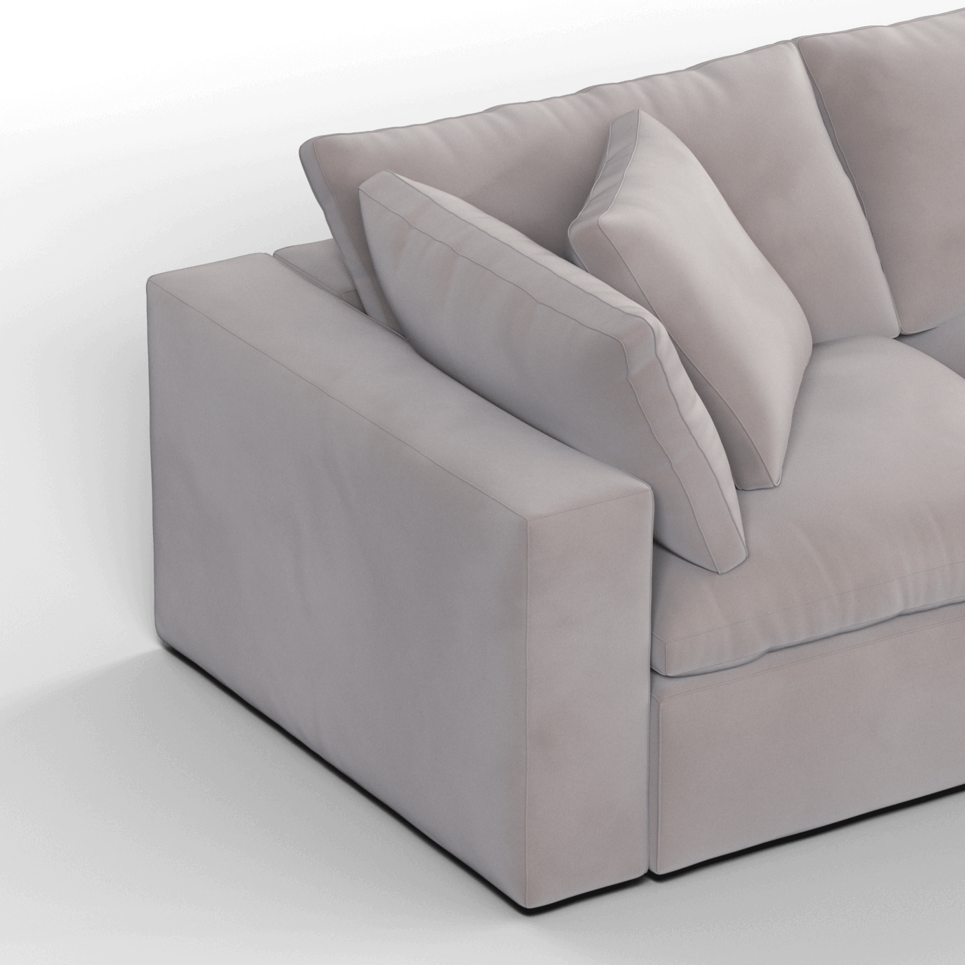 Ari three seater modular corner Sofa With Full Fabric Customisation
