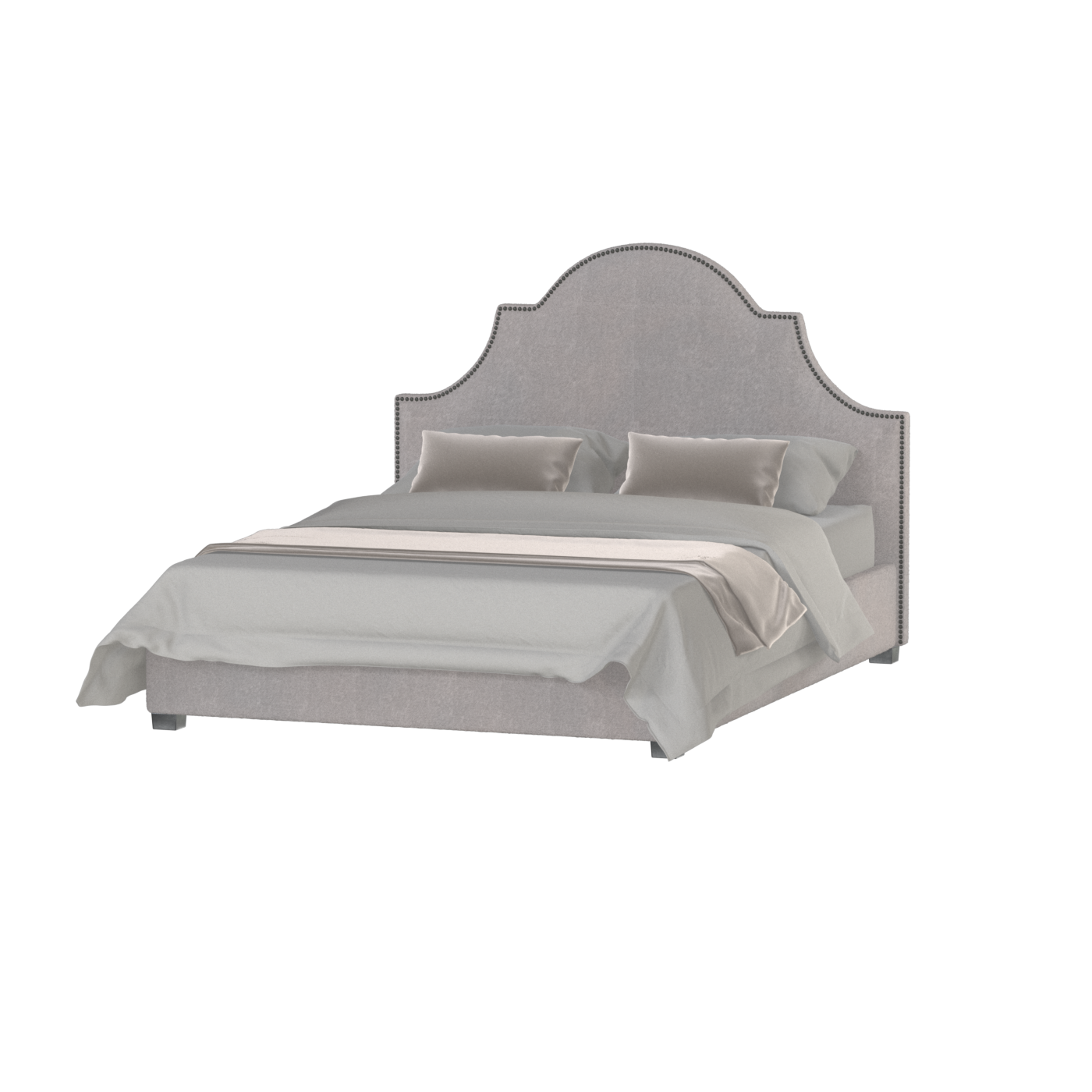 Ariana Double Bed with Elegant Headboard