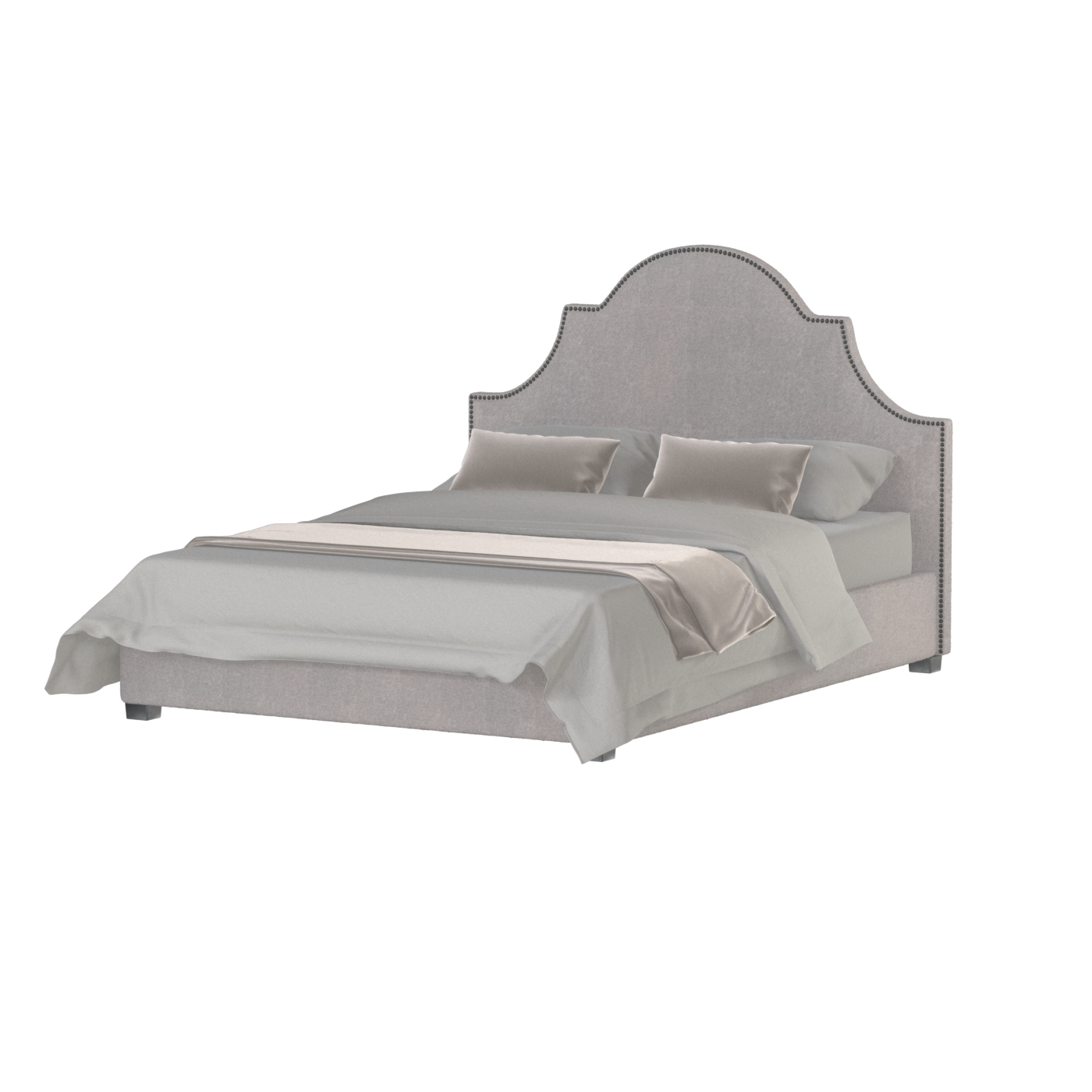 Ariana Double Bed with Elegant Headboard